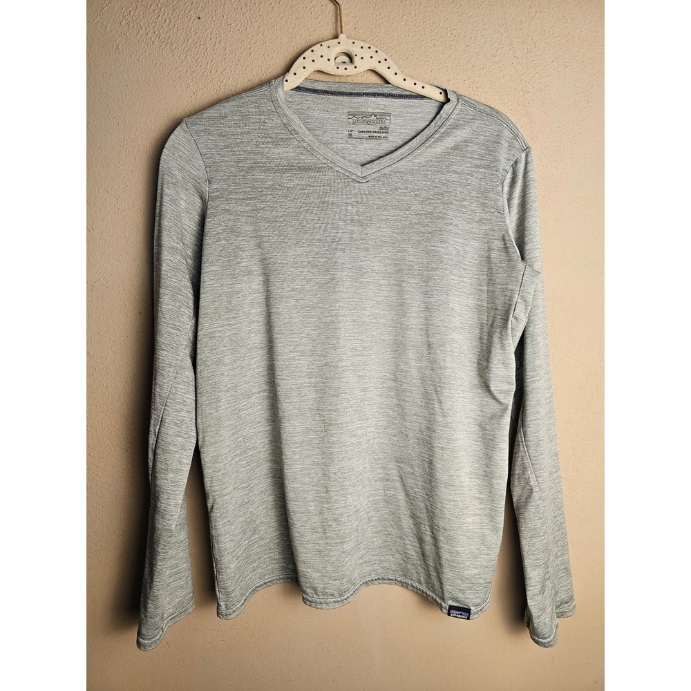 Patagonia Womens Gray Long Sleeve Capilene‎ Daily Baselayer Top Tshirt Medium
